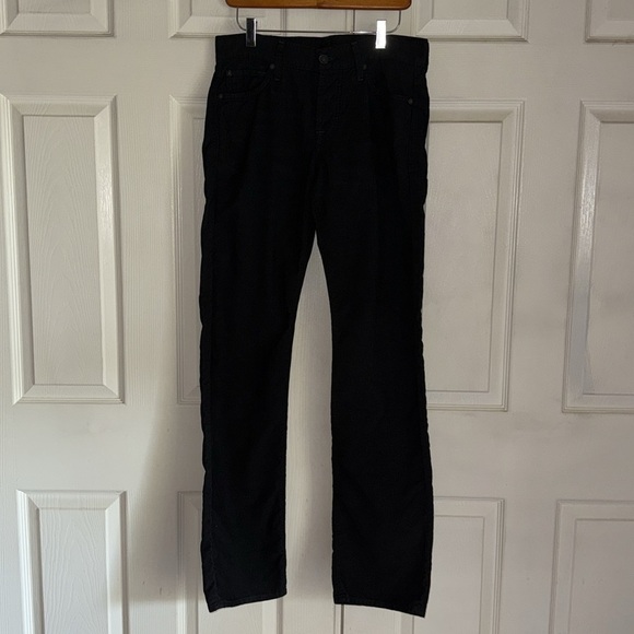 NWT 7 For All Mankind Black Corduroy Standard Jeans - Picture 3 of 14